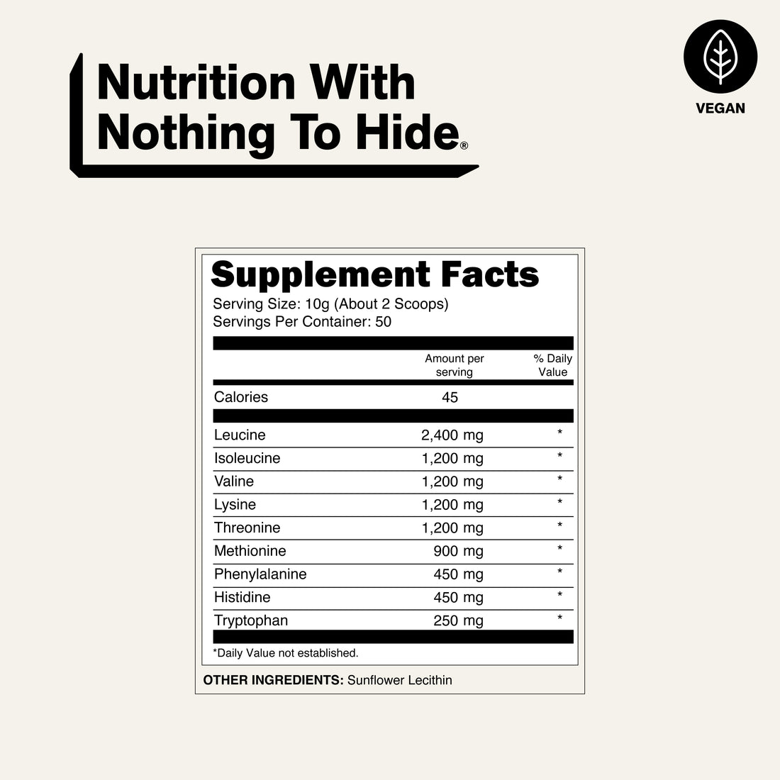 Supplément d'acides aminés essentiels | Naked EAAs - 50 portions