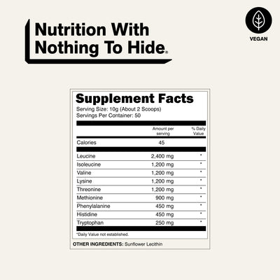 Supplément d'acides aminés essentiels | Naked EAAs - 50 portions