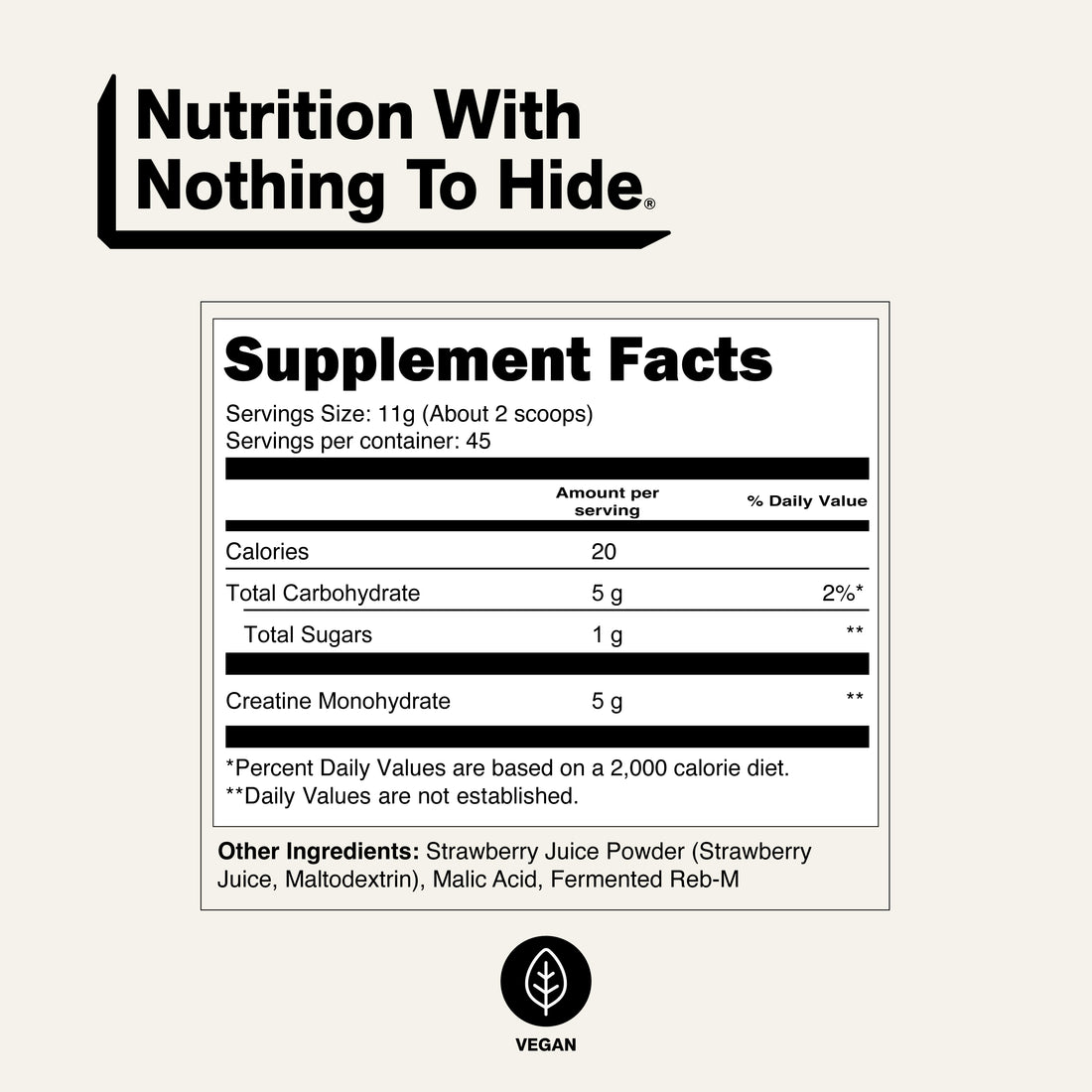 supplement facts cleanest formula clean creatine powder flavored easy-mix