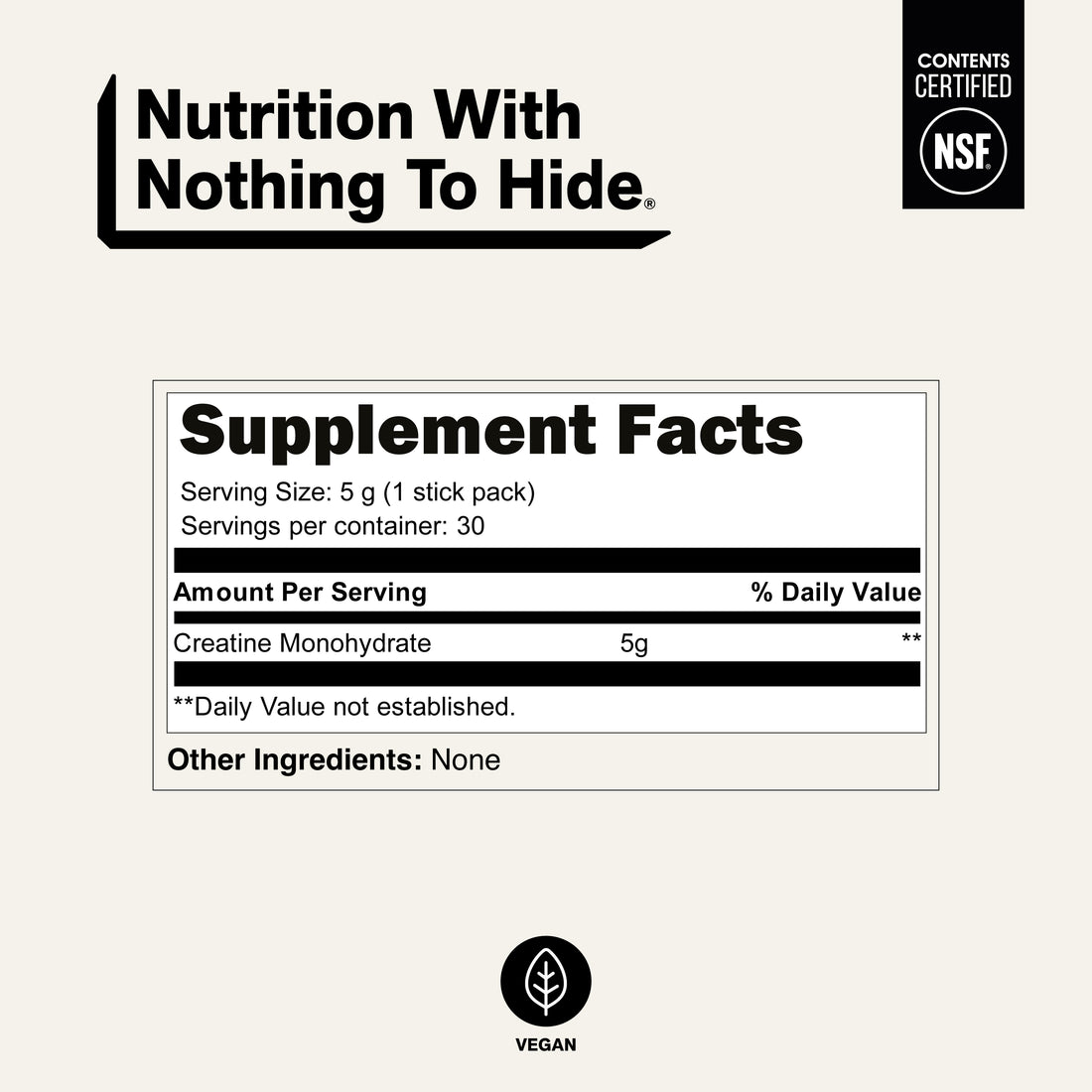 Creatine Travel Packets | Naked Creatine - 30 Servings