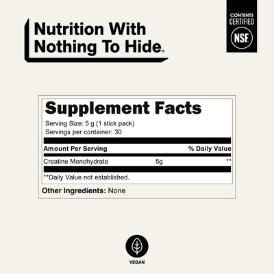Creatine Travel Packets | Naked Creatine - 30 Servings