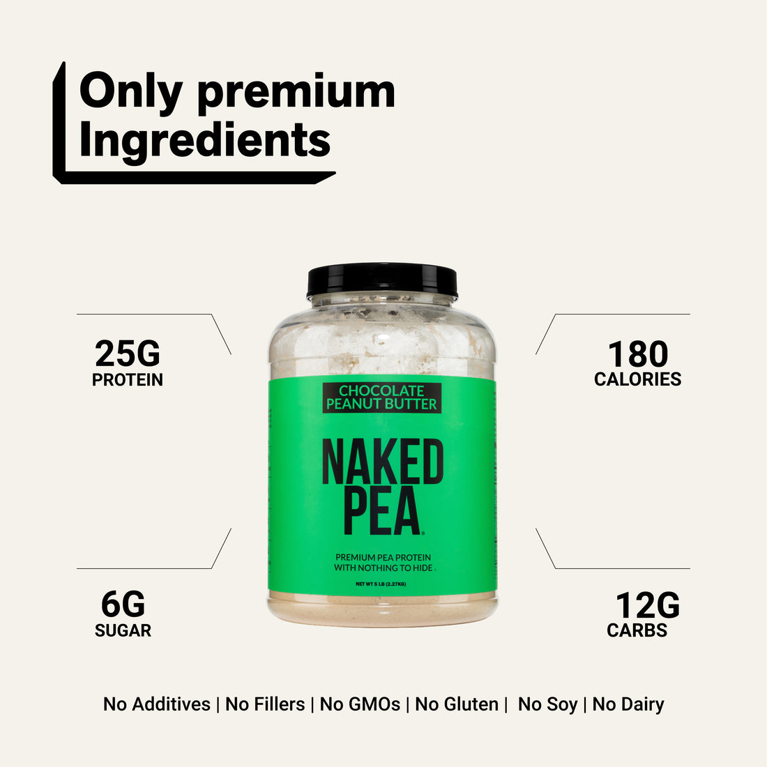 pea powder protein clean ingredient gluten-free soy-free