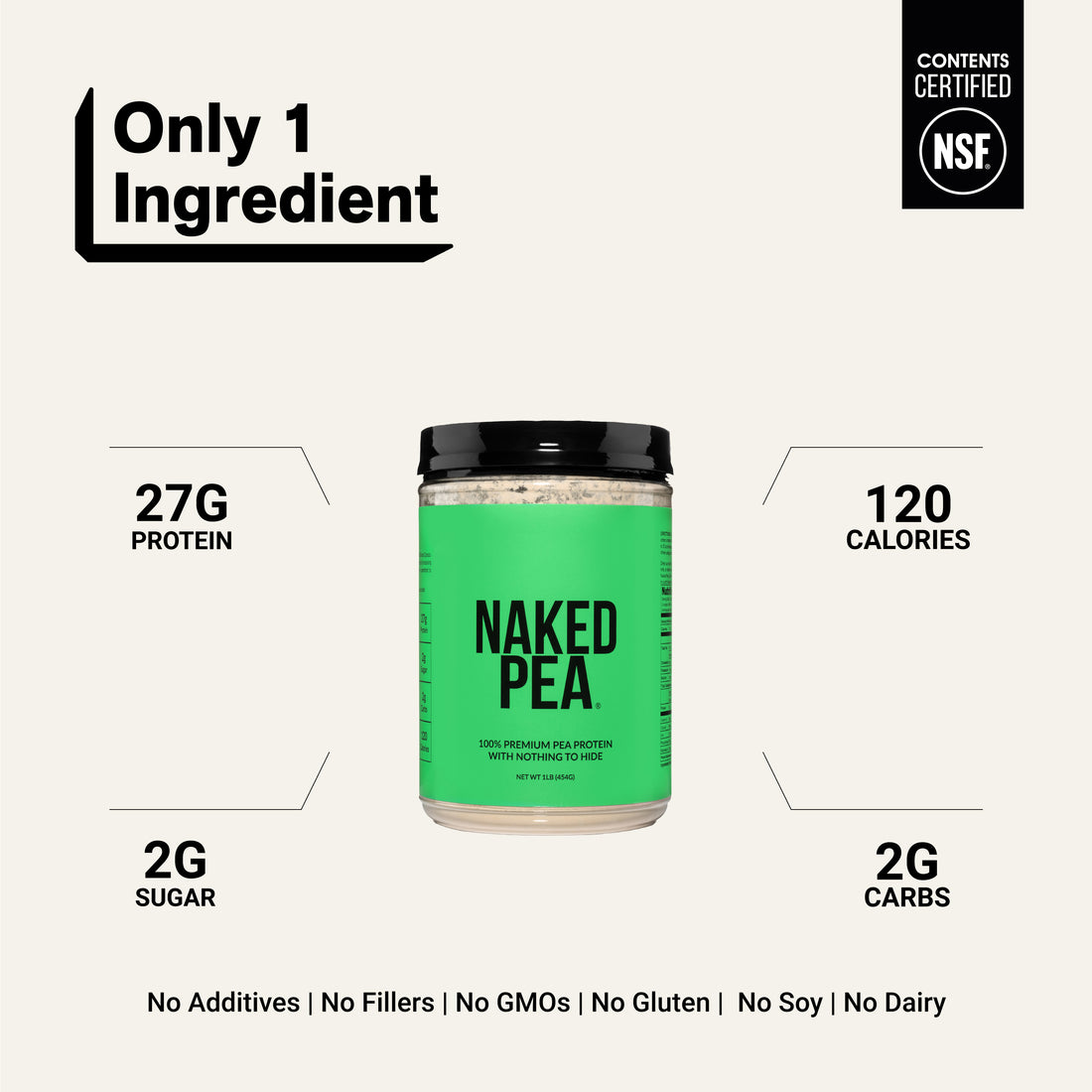 pea powder protein clean ingredient gluten-free soy-free