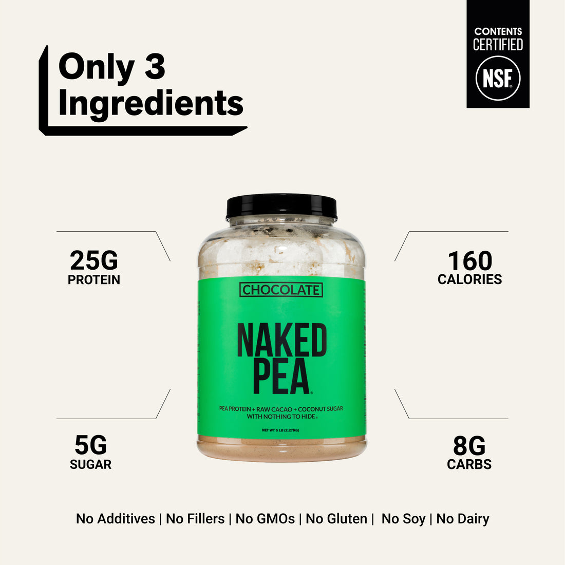 pea powder protein clean ingredient gluten-free soy-free