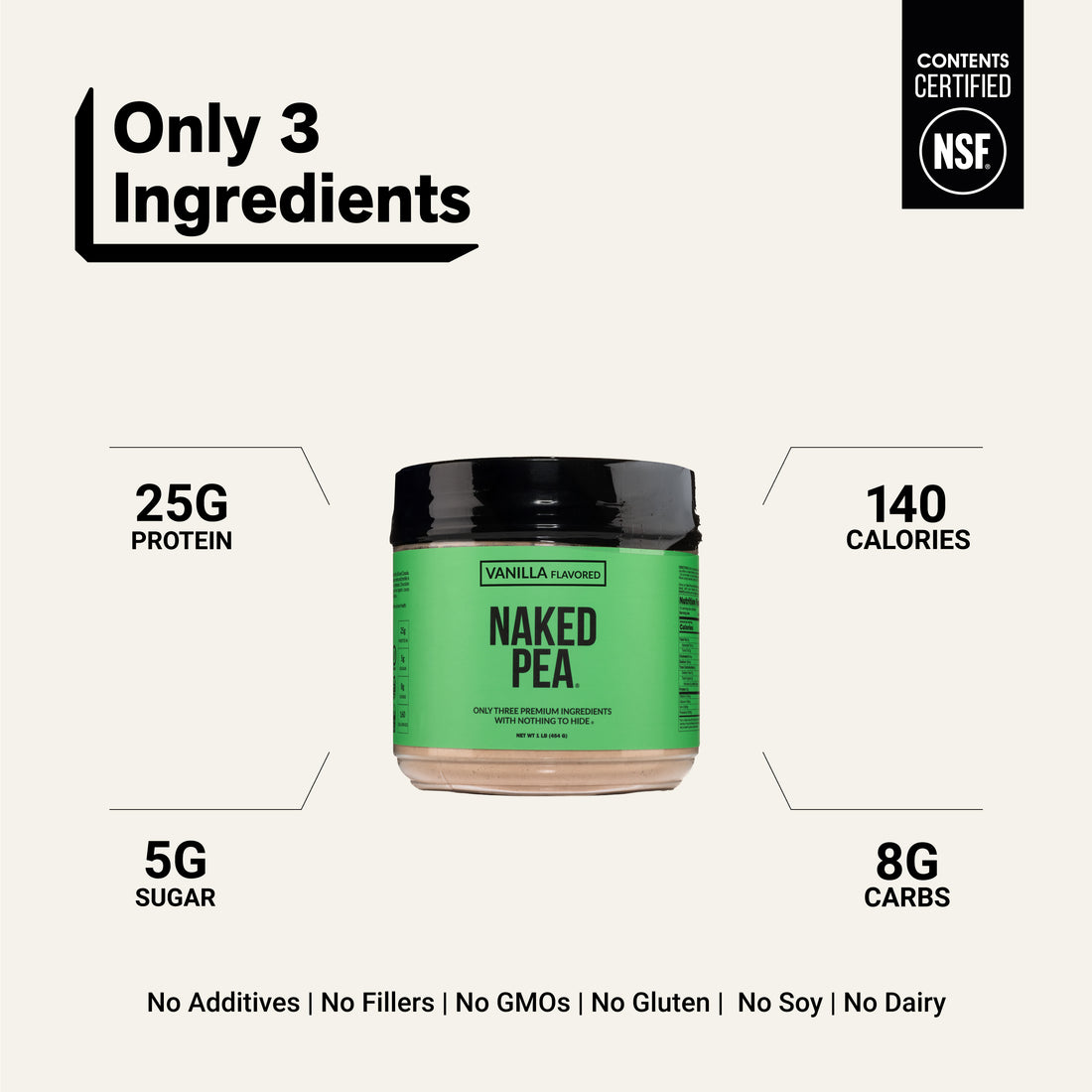 pea powder protein clean ingredient gluten-free soy-free
