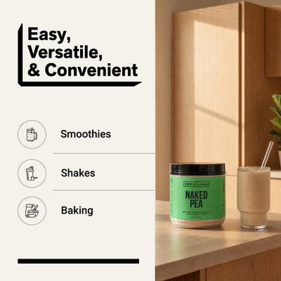 pea protein powder smoothies shakes baking