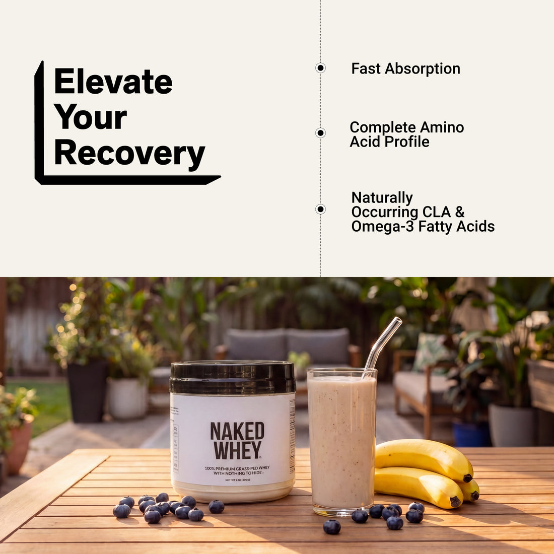 unflavored whey protein shake isolate powder amino acid