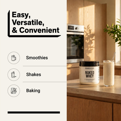 grass fed whey smoothies shakes baking