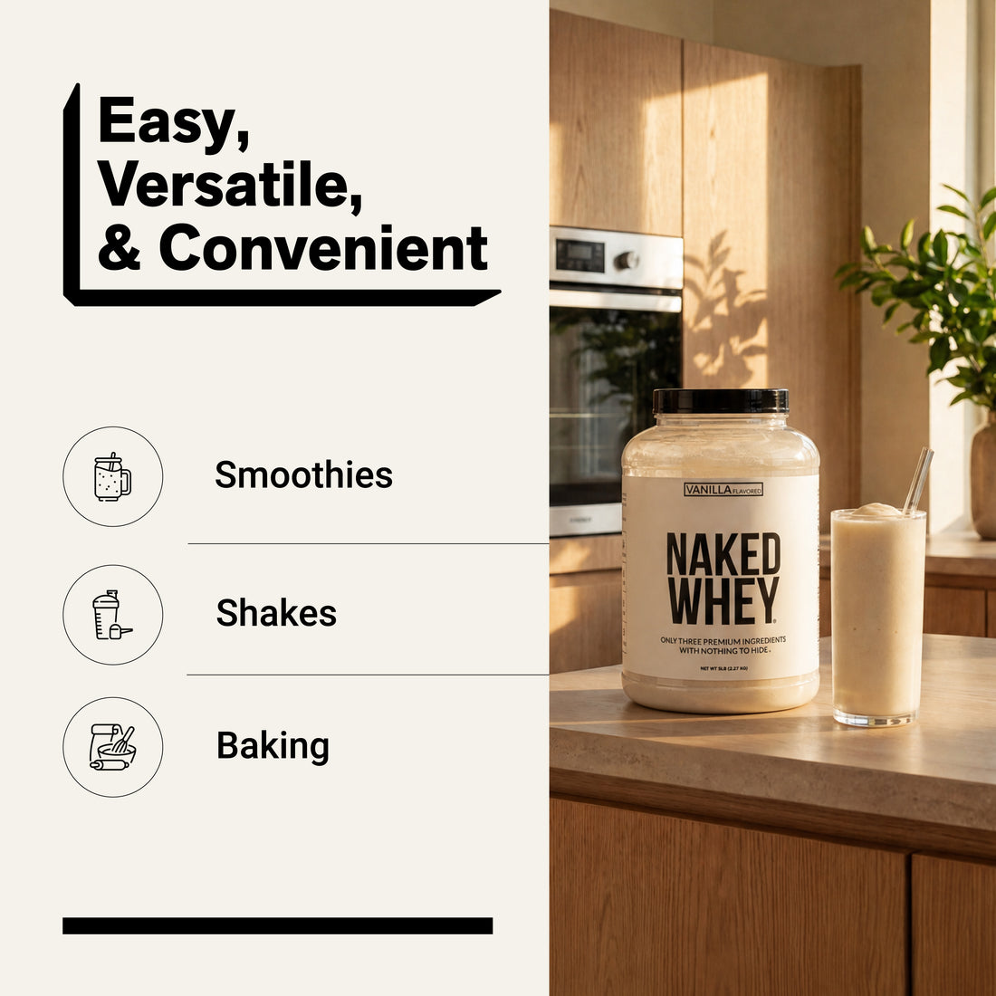 grass fed whey smoothies shakes baking 