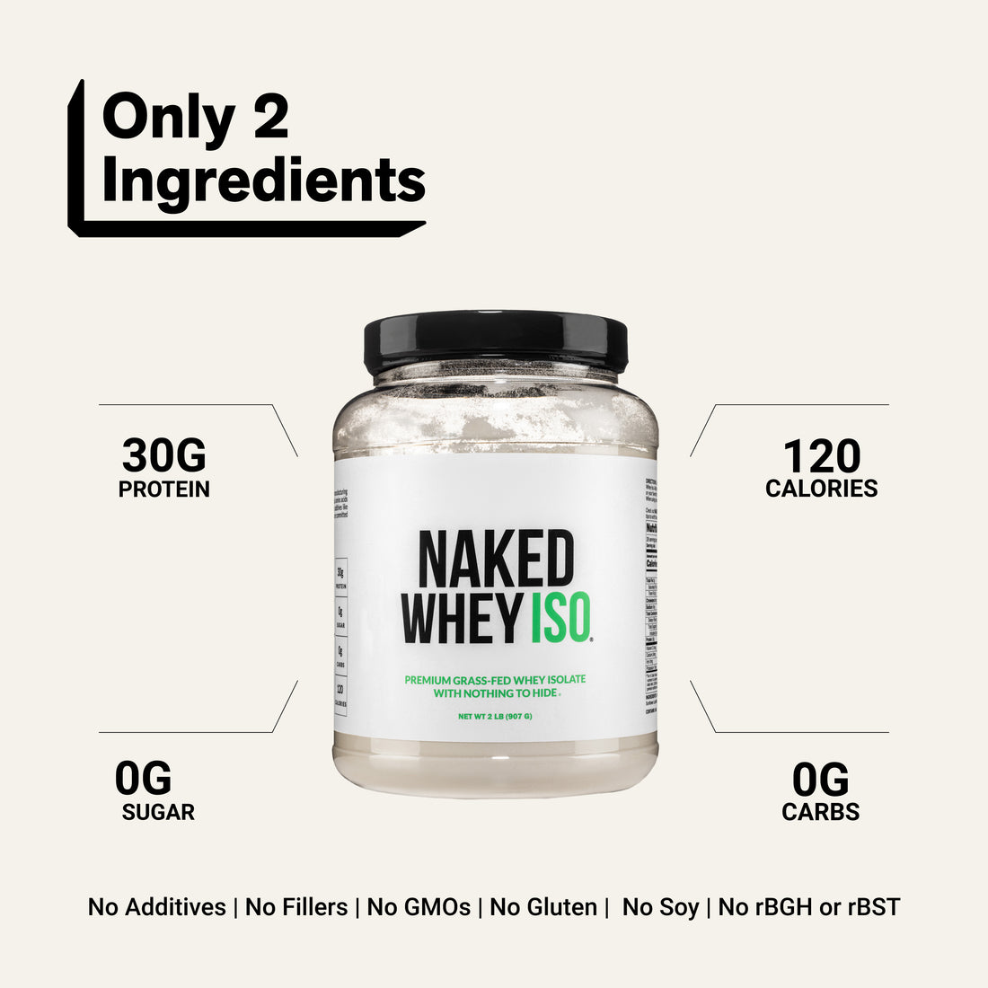 whey isolate protein powder clean ingredient gluten-free soy-free