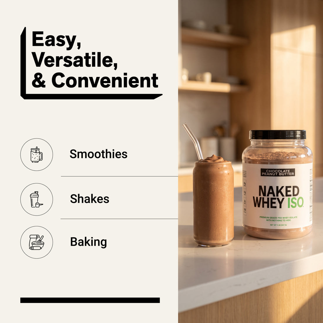 whey isolate protein smoothies shakes baking