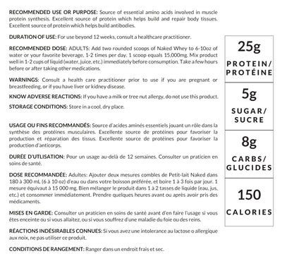vanilla grass fed whey nutrition